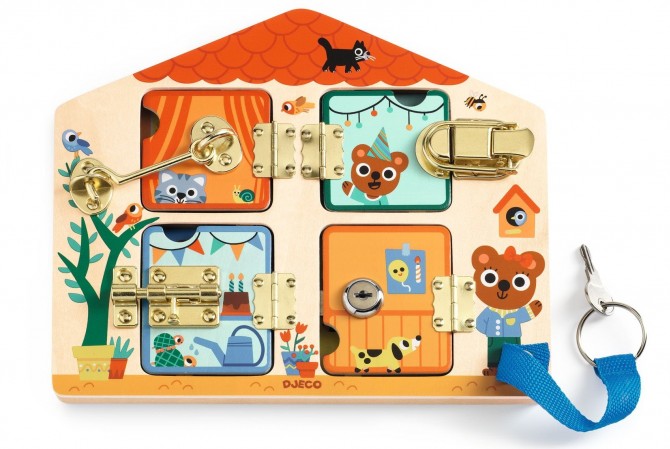 Zabawka manualna domek Djeco - Cabanalock